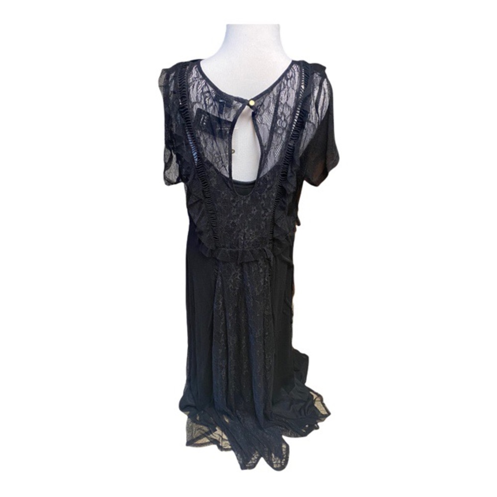 Torrid size 1 black lace and mesh maxi dress NWT - Picture 2 of 11
